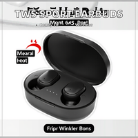 Écouteurs sans fil TWS avec double microphone, casque sport confortable, 200 mAh, rechargeable par USB, chipset JL pour V5.0 AAC