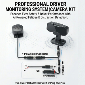 Système <span class=keywords><strong>de</strong></span> surveillance du <span class=keywords><strong>conducteur</strong></span> (DMS) par IA avec détection <span class=keywords><strong>de</strong></span> fatigue infrarouge en temps réel, alerte anti-distraction et alarme anti-somnolence pour camions 12-24V - Product Image 5