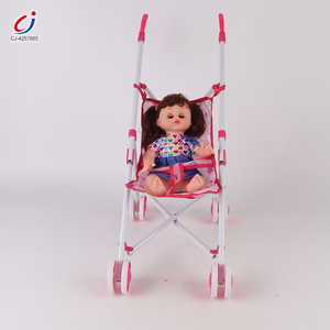 Chengji Bestseller Kinder-Rollenspielzeug 10 Zoll Puppenwagen Günstiger Klappbarer Lieblicher Babypuppen-Kinderwagen Spielzeug - Product Image 4