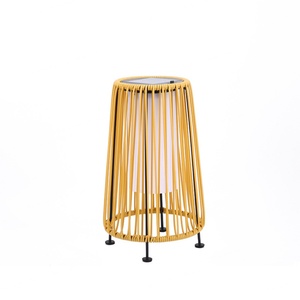 Lampes solaires décoratives pour jardin, patio, cour, lampe décorative imperméable à LED, lanterne en rotin tressé, lampes solaires d'extérieur pour la décoration du jardin - Product Image 2