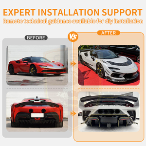 Kit Carrozzeria in Fibra di Carbonio Stile MSY per Ferrari <span class=keywords><strong>SF90</strong></span>, Kit Completo Aggiornato <span class=keywords><strong>SF90</strong></span> con Paraurti Anteriore, Diffusore Posteriore, Spoiler Posteriore - Product Image 2