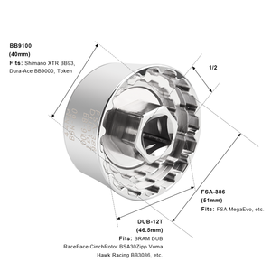 Extractor de soporte inferior de bicicleta RIDERACE para DUB BBR60 <span class=keywords><strong>MT800</strong></span>, extractor de eje de bicicleta, BB93 MTB Mega BSA30, herramienta de reparación - Product Image 5