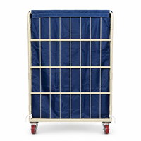 Chariot roll conteneur mobile haute résistance avec housse Oxford amovible pour blanchisserie et logistique OEM