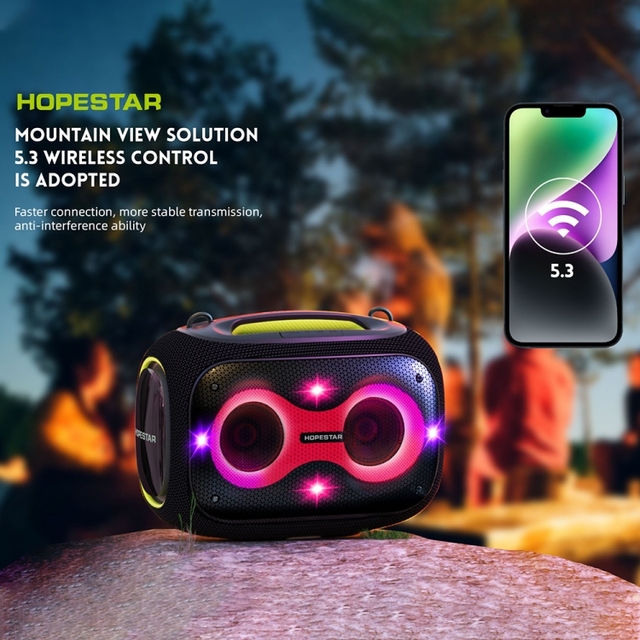 60W Powerful Bass Speaker Mini Waterproof Wireless Bluetooth Speaker Ideal For Home Party Karaoke And Outdoor Use