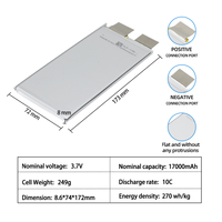 Batteries à État Solide Haute Capacité CALH Personnalisées 17ah Cellules Lithium Rechargeable 3.7V Batteries Lipo