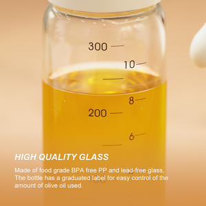 Distributeur d'huile en verre recyclé à ouverture automatique par gravité 350 ml, anti-fuite, <span class=keywords><strong>pour</strong></span> cuisine domestique - Product Image 5