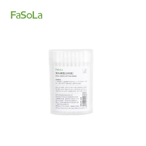 FaSoLa Cotton Swabs Double-Headed 100Pcs Soft Cotton For Ear Nose Cleaning - Product Image 2