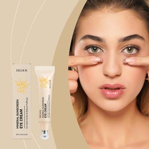 Base de maquillage quotidienne naturelle, crème pour les yeux avec écran solaire minéral, réduction des cernes et des poches, protection solaire - Product Image 4