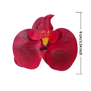 Tête de fleur d'orchidée Phalaenopsis en simulation 3D, 9 cm, fleur artificielle en EVA pour décoration de mariage, épingle à cheveux, arrangement DIY - Product Image 2