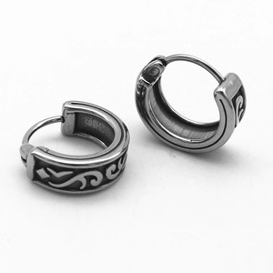 yunnique Huggie Earrings Titanium Steel 316 Stainless Steel For Men And Women Geometric Design Easy To <b>Fasten</b> Jewelry - Product Image 2