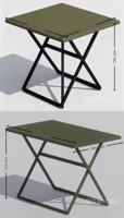 Mesa de Comedor Plegable de Aleación de Aluminio, Diseño Moderno, Resistente a los Rayos UV, Ligera, para Uso en Exteriores, Patio u Hotel, Dos Tamaños (Oliva)
