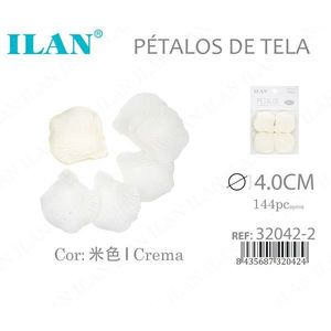 Petali di Tessuto Ilan 4.0Cm Colore Crema 144 Pezzi Fiori Secchi - Product Image 1