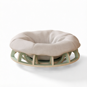 Lit rond pour animaux de compagnie, nid en mousse à mémoire de forme, canapé-lit amovible et lavable pour chats et chiens, toutes saisons, intérieur - Product Image 1