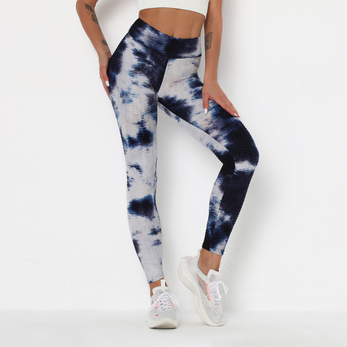 White-dark blue
