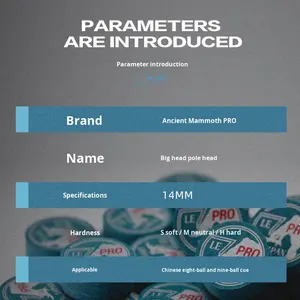 LE MAMMOUTH MMPRO Ancient Mammoth Pro Big Head Rod 14MM Multi-Layer Pressed Eco-friendly Chinese Style Black Eight-Rod Leather - Product Image 3