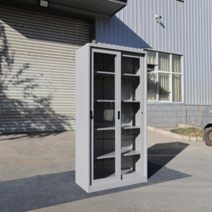 Dos Gabinetes Metálicos <span class=keywords><strong>con</strong></span> <span class=keywords><strong>Puertas</strong></span> Corredizas, Archivador <span class=keywords><strong>de</strong></span> <span class=keywords><strong>Oficina</strong></span> <span class=keywords><strong>con</strong></span> Puerta <span class=keywords><strong>de</strong></span> Vidrio Corrediza, Gabinete Metálico <span class=keywords><strong>con</strong></span> Estante, Armario <span class=keywords><strong>de</strong></span> Almacenamiento <span class=keywords><strong>de</strong></span> Acero - Product Image 3