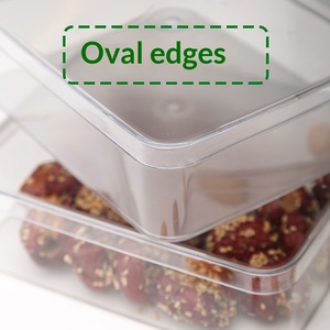 Caja de Plástico PET Transparente Rectangular con Tapa, Directo de Fábrica, Multiusos, para Almacenamiento de Mariscos Secos, Hierbas y Galletas - Product Image 3