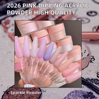 Poudre acrylique à séchage rapide et forte adhérence, poudre professionnelle pour extension d'ongles, application facile, texture fine pour salon de manucure