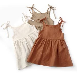 Robe d'été simple pour filles, pas chère, multicolores, vêtements en coton pour bébés et tout-petits - Product Image 2
