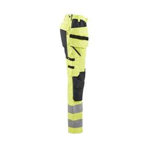 BLAKLADER - 716318113399C36 Women's Hi-Vis <b>trousers</b> with <b>stretch</b> Yellow/<b>Black</b> - EAN 7330509615379 HI-VIS WORKWEAR - Product Image 4