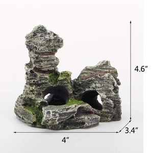 Set di 7 Pezzi di Decorazioni per Acquario con Piante in Plastica e Rocce, Decorazioni Artificiali per Acquario Piccolo e Grande - Product Image 4