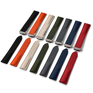 Bracelets de <span class=keywords><strong>montre</strong></span> JUELONG 20/21/22 mm en caoutchouc FKM texturé toile de voile, étanches, à dégagement rapide avec fermoir déployant pour montres de sport - Product Image 3