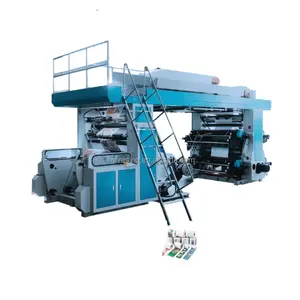Máquina de impressão flexográfica multifuncional Ci 8 cores Máquina de qualidade para impressão de filme em papel e etiquetas de plástico