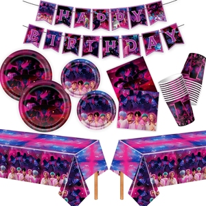 Garçon démon tueur garçons fournitures de fête pour décorations d'anniversaire assiettes en papier à thème tasses serviettes nappe bannière ballons - Product Image 1