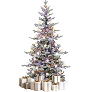 <span class=keywords><strong>Sapin</strong></span> de Noël en <span class=keywords><strong>sapin</strong></span> aspen pré-éclairé de 1,80 m, effet neige, avec télécommande, 270 lumières chaudes blanches/multicolores changeantes, 46 ampoules - Product Image 1