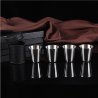 Ensemble de verres à boire réutilisables en acier inoxydable de 1 oz, compacts, pour le vin, la bière, le camping, les voyages et les activités de plein air