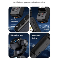 Caméra d'action LK033 4K 1080P avec mise au point et suivi en portrait, support de charge offert, écran rotatif, anti-tremblement, caméra sport de poche