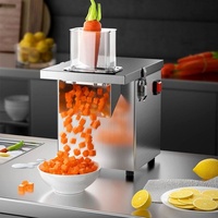 Automatische aardappel-wortel-snijmachine, commerciële groente-fruit-uien snij- en blokjesmachine