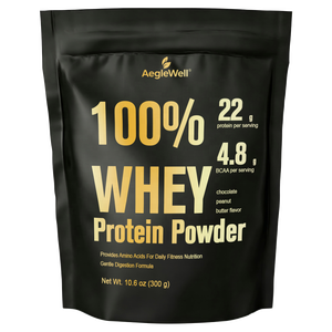 Poudre <span class=keywords><strong>de</strong></span> protéines <span class=keywords><strong>de</strong></span> lactosérum 100% saveur chocolat-<span class=keywords><strong>beurre</strong></span> <span class=keywords><strong>de</strong></span> <span class=keywords><strong>cacahuète</strong></span>, marque privée OEM, 300g, 22g <span class=keywords><strong>de</strong></span> protéines, 4,8g <span class=keywords><strong>de</strong></span> BCAA, digestion douce - Product Image 1
