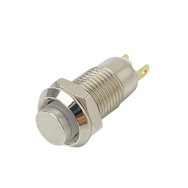 8mm Metal Push Button Switch 2 Pins Reset / Momentary Lock Latching Waterproof Normally Open Ultra Small Miniature Buttons
