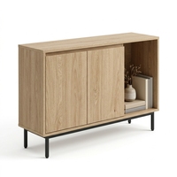 Console d'entrée moderne en bois de chêne clair, meuble de rangement étroit sur mesure OEM pour hall d'entrée d'appartement