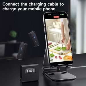 Hot bán xách tay chuyên nghiệp không dây Lavalier <span class=keywords><strong>Microphone</strong></span> sx88 vlog tự động ghép nối Mike giảm tiếng ồn Mic - Product Image 3