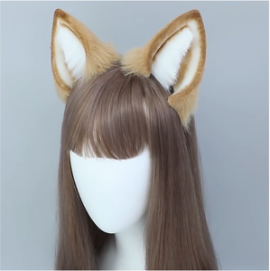 E0084 Handmade Sang Trọng Shiba Inu Tai Headband Thực Tế Động Vật Tai Tóc Phụ Kiện Vui tươi Prop Cho Cosplay, Live Stream Dress-up - Product Image 6