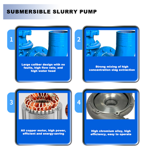 Pompes à eau submersibles centrifuges électriques pour dragage, agitateur de boue, pompes à eau submersibles de <span class=keywords><strong>5</strong></span> <span class=keywords><strong>pouces</strong></span>, 24 heures, pour boue - Product Image 3