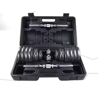 YX Ensemble d'haltères et de barres réglables chromées 15kg 20kg 30kg, vente chaude