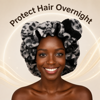 Bonnet en satin réglable pour femme, double couche, motif léopard, avec bande élastique, en peluche, avec nœud, en soie, fourrure réversible, pour l'hiver