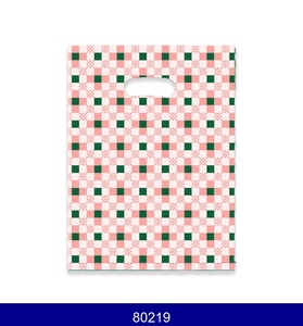 Sacs de marchandises <span class=keywords><strong>en</strong></span> plastique à carreaux verts HOYO, sacs à poignée découpée à motif pied-de-poule et <span class=keywords><strong>fleurs</strong></span> jaunes pour la vente au détail - Product Image 6