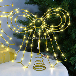 RTS <b>Topper</b> Star Christmas Tree Decorations High Quality Eco-friendly Iron butterfly Shape Top Star Machine-made Tree Ornaments - Product Image 2