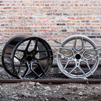 Jantes Concaves en Bronze Forgées à 5 Branches, Tailles 18 19 20 21 22 Pouces, Entraxes 5x112 5x114.3 5x120 5x130 pour Audi RS6 BMW M3/5 BENZ S TESLA