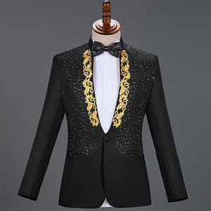 <span class=keywords><strong>Ropa</strong></span> <span class=keywords><strong>de</strong></span> actuación para hombre, Adulto, cuello levantado, taladro caliente, cantante, Anfitrión, Reunión Anual, escenario, coro, traje <span class=keywords><strong>de</strong></span> vestir para hombre - Product Image 4