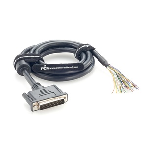 Kabel D-sub HD44 44 Pin Male ke Open End High Density UL20276 28AWG dengan Perlindungan EMI Inti Ferit untuk Otomasi Industri - Product Image 3