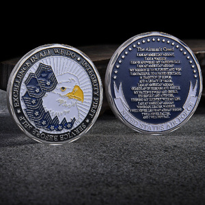 Monedas conmemorativas temáticas <span class=keywords><strong>de</strong></span> EE. UU. Air <span class=keywords><strong>Creed</strong></span> Monedas <span class=keywords><strong>de</strong></span> recuerdo <span class=keywords><strong>de</strong></span> plata chapadas en oro Regalos <span class=keywords><strong>de</strong></span> promoción - Product Image 2