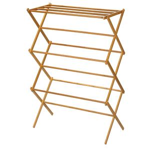 Porte-serviettes <span class=keywords><strong>en</strong></span> bambou polyvalent Séchoir <span class=keywords><strong>à</strong></span> <span class=keywords><strong>linge</strong></span> pliable Séchoir <span class=keywords><strong>à</strong></span> <span class=keywords><strong>linge</strong></span> pour usage intérieur et <span class=keywords><strong>extérieur</strong></span> - Product Image 3