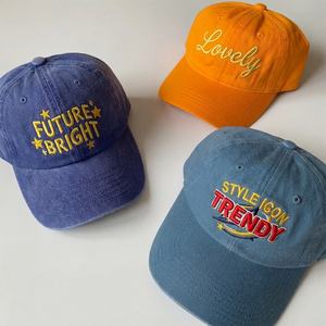 Gorras de Béisbol Personalizadas de 6 Paneles con Logotipo Bordado, Gorras de Mezclilla Deslavada, Gorras de Estilo Casual - Product Image 1