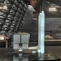 Maqueta de Edificio de Oficinas Arquitectónico, Diseño Personalizado, Escala 1:100, Iluminación LED, Forma y Color Personalizados, Plástico ABS, Solución Completa