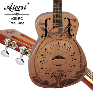Aiersi Factory Steel <b>String</b> Vintage Red Rust Single Cone Resonator Guitar Blues Musical <b>Instrument</b> for Sale - Product Image 2
